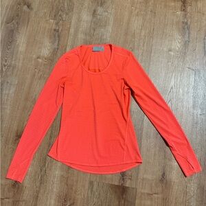 Athleta Orange Fitted Blouse